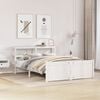 vidaXL Bed Frame with Headboard without Mattress White 140x190 cm