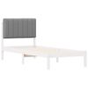 vidaXL Bed Frame with Upholstered Headboard Light Grey 75 x 190 cm