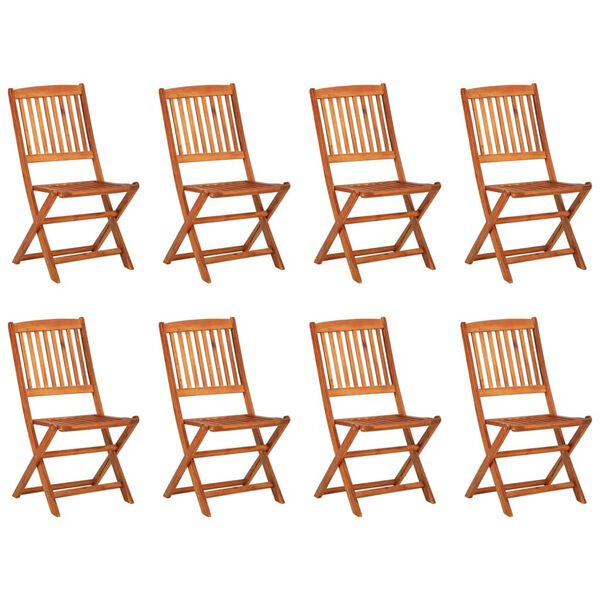 vidaXL 9 Piece Garden Dining Set 180x90x75 cm Solid Wood Acacia