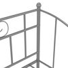 vidaXL Pull-out Sofa Bed Frame without Mattress Grey Metal 90x200 cm