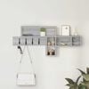 vidaXL Wall-Mounted Coat Rack Grey Sonoma 100 x 12 x 43.5 cm