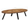vidaXL Coffee Table Solid Reclaimed Teak Oval 120x60x30 cm