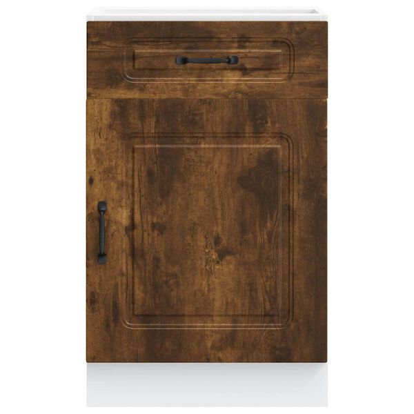 vidaXL Kitchen Base Cabinet Kalmar Smoked Oak Engineered Wood