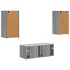 vidaXL TV Cabinet Set Wall-mounted 6 pcs Grey Sonoma Engineered Wood