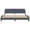 vidaXL Bed Frame "Dover" Dark Grey 180x200 cm Super King Velvet