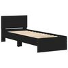 vidaXL Bed Frame without Mattress with Headboard Black 90x190 cm Single