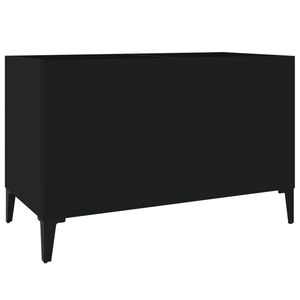vidaXL Record Cabinet Black 74.5x38x48 cm Engineered Wood