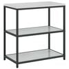 vidaXL Kitchen Storage Set with Shelf 2 pcs Silver Galvanised Steel