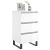 vidaXL Bedside Cabinets 2 pcs High Gloss White 40x35x69 cm Engineered Wood