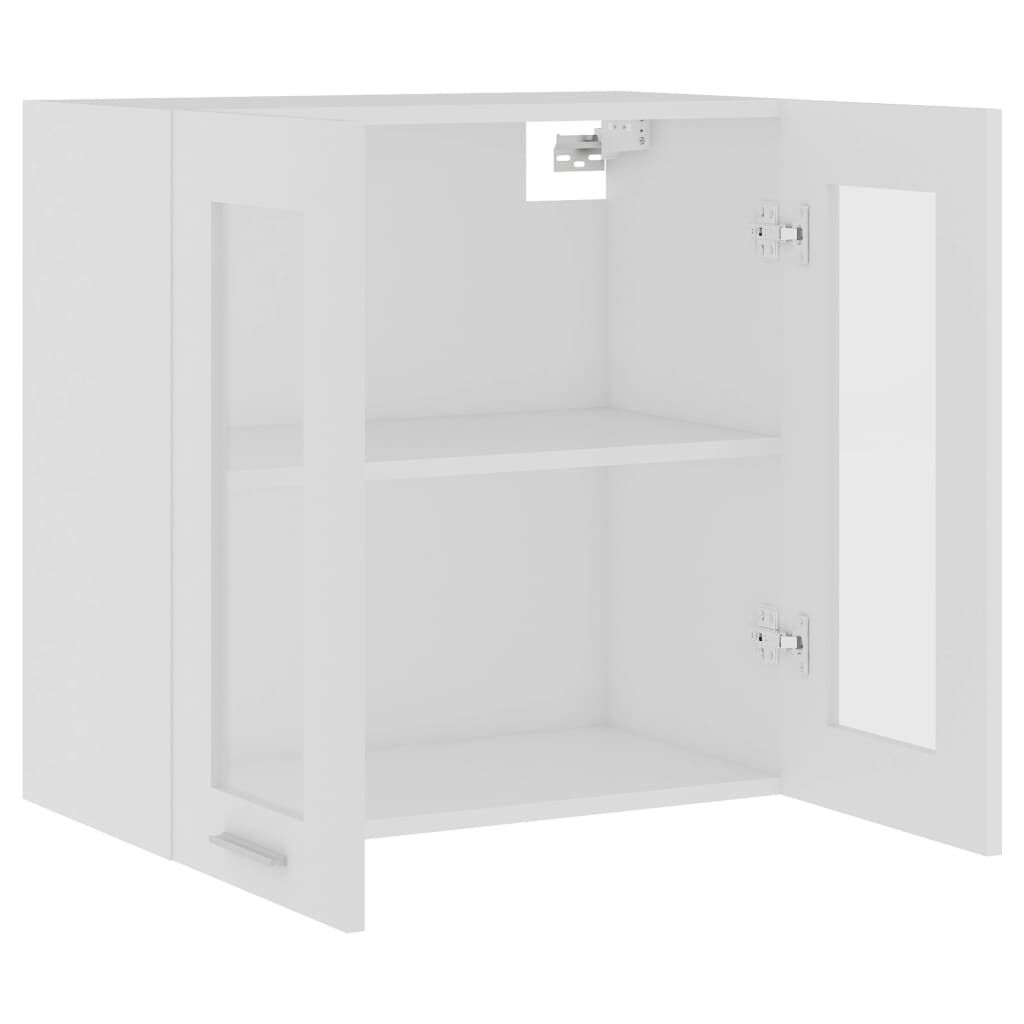 Hanging wall cabinet with cheap glass doors
