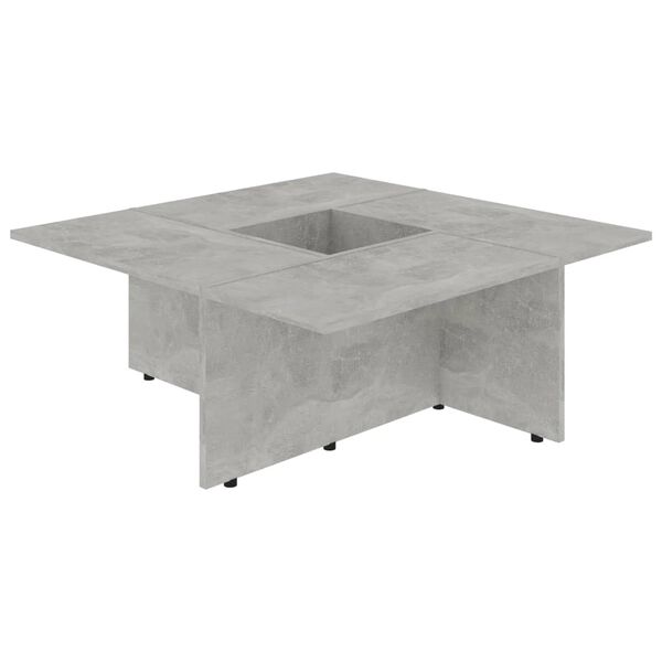 vidaXL Coffee Table Concrete Grey 79.5x79.5x30 cm Engineered Wood