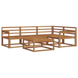 vidaXL Outdoor Sofa Set 5 pcs Natural Solid Acacia Wood