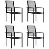 vidaXL Garden Chairs 4 pcs PVC Rattan Black