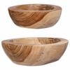 vidaXL Fruit Bowl JEPARA 2 pcs Teak Brown Solid Teak Wood