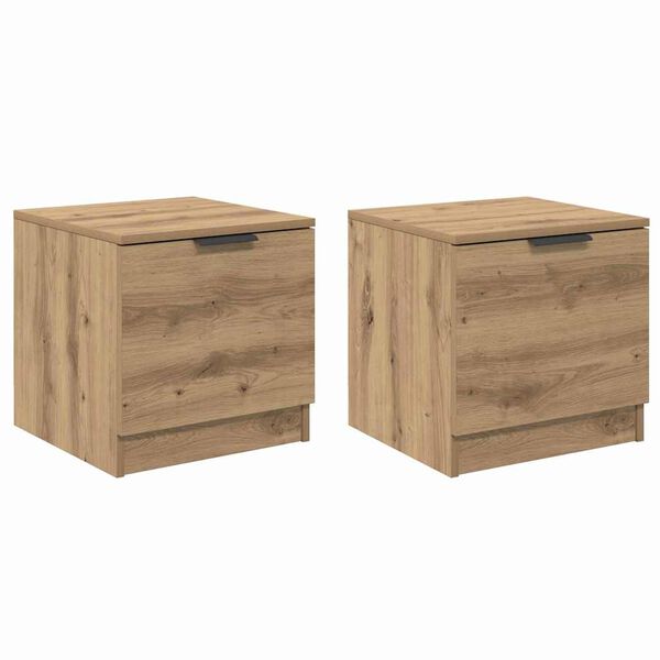 vidaXL Bed Cabinet 2 pcs Artisan Oak 40 x 39 x 40cm Engineered Wood