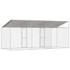 vidaXL Dog Cage with Roof Silver 600 x 200 x 258 cm Steel and PE