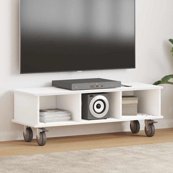 vidaXL TV Stand White 100 x 35 x 35 cm Engineered Wood