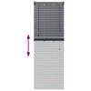 vidaXL Window Blind with Curtains Manual Dark grey Aluminium