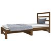 vidaXL Pull-out Day Bed without Mattress Honey Brown 2x(90x190) cm