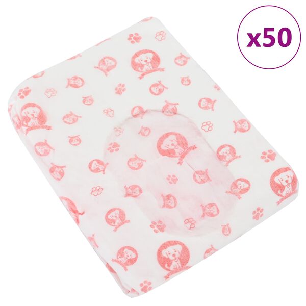 vidaXL Disposable Dog Diaper Female 50 pcs White L