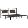 vidaXL Bed Frame without Mattress Brown Oak 183x213 cm Engineered Wood