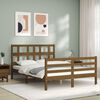 vidaXL Bed Frame without Mattress Honey Brown 140x190 cm Solid Wood