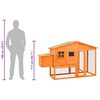vidaXL Chicken Coop with Nest Box Solid Fir Wood