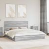vidaXL Storage Bed Grey Sonoma 180 x 200 cm Engineered Wood