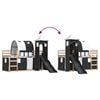 vidaXL Bunk Bed without Mattress with Slide White and Black 90x190 cm Single