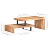 vidaXL 2 Piece Coffee Table Set Solid Acacia Wood