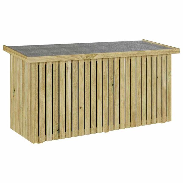vidaXL Garden Storage Box with Storage Brown 119 x 44 x 58.5 cm