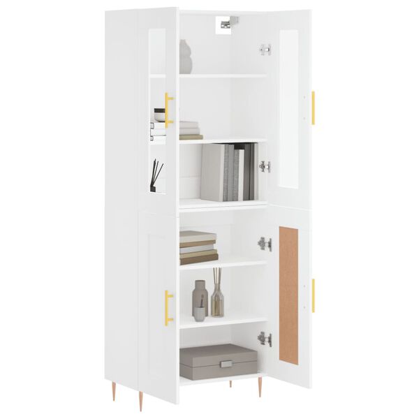vidaXL Highboard White 69.5x34x180 cm Engineered Wood