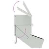 vidaXL Rabbit Feeder Silver 17.5 x 26 x 28.5 cm Galvanised Steel