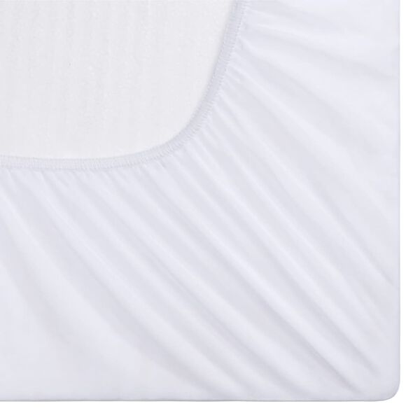 vidaXL Fitted Sheets Waterproof 2 pcs Cotton 100x200 cm White