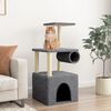 vidaXL Cat Tree with Sisal Scratching Posts Dark Grey 109.5 cm