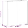 vidaXL Planter 80x40x80 cm Galvanised Steel