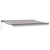 vidaXL Manual Retractable Awning Light Grey 4 x 3.5 m
