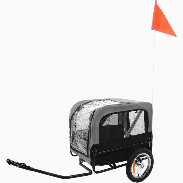 FLAMINGO Dog Bike Trailer Romero Grey 59.5x43x51 cm