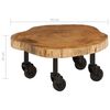 vidaXL Coffee Table Solid Acacia Wood 60x55x25 cm