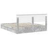 vidaXL Storage Bed Concrete Grey 180 x 200 cm Engineered Wood