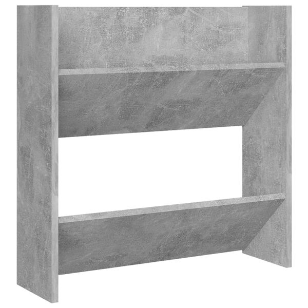 vidaXL Wall Shoe Cabinet Concrete Grey 60x18x60 cm Engineered Wood