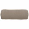 vidaXL Bolster Pillows 2 pcs Taupe Ø 25 x 70 cm Microfibre Fabric