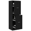 vidaXL Apothecary Cabinet Black oak 40 x 41 x 144.5 cm Engineered wood