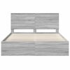vidaXL Bed Frame Grey Sonoma 160 x 200 cm Solid Pine Wood