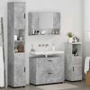 vidaXL Bathroom Furniture Set with Drawer 4 pcs Concrete Grey