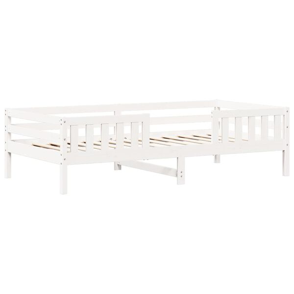 vidaXL Bed Frame with Roof without Mattress White 90x190 cm Single