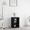 vidaXL LED Sideboard Black Oak 41 x 37 x 67 cm Engineered Wood
