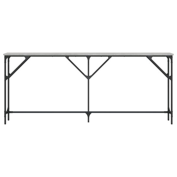 vidaXL Console Table Grey Sonoma 180x23x75 cm Engineered Wood