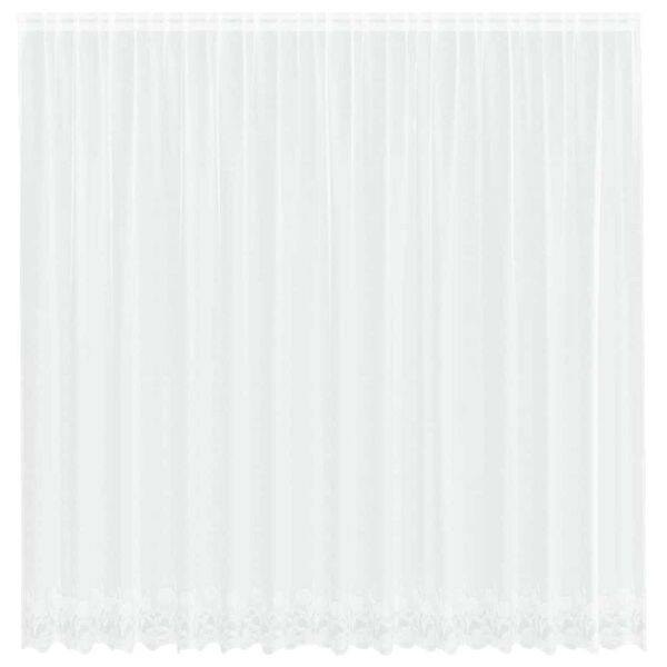 vidaXL Lace Curtain with Curtains Floral White 220 x 400 cm Polyester