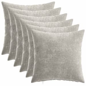 vidaXL Cushion Cover 6 pcs HEERLEN Light Grey 30 x 30 cm